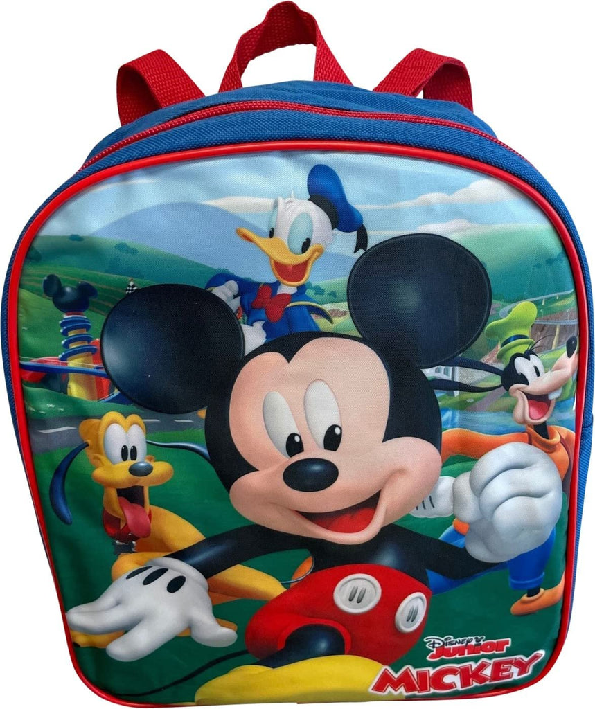 Mickey Mouse Toddle Boy 12 Inch Mini Backpack (Blue-Red)