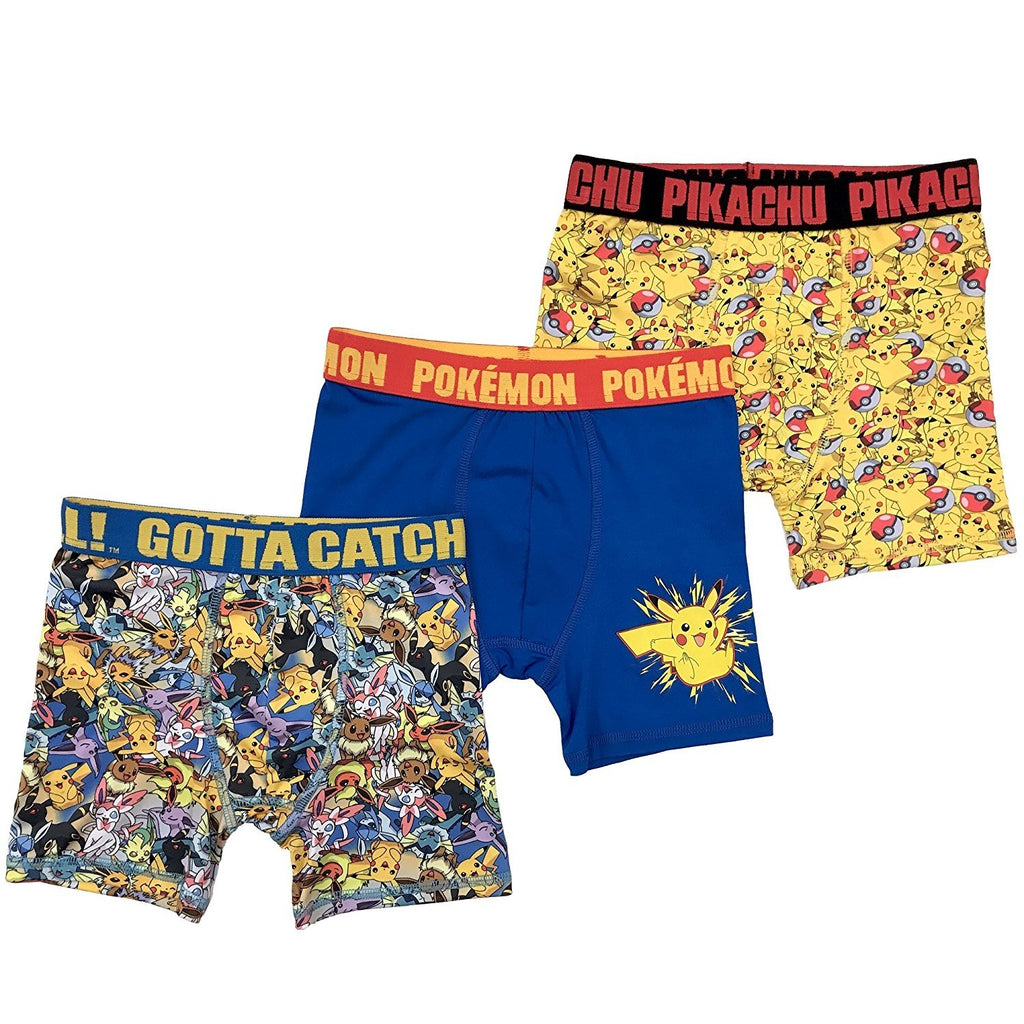Men's Adult Pokémon Boxer Brief Underwear 3-pack - Catch 'em All