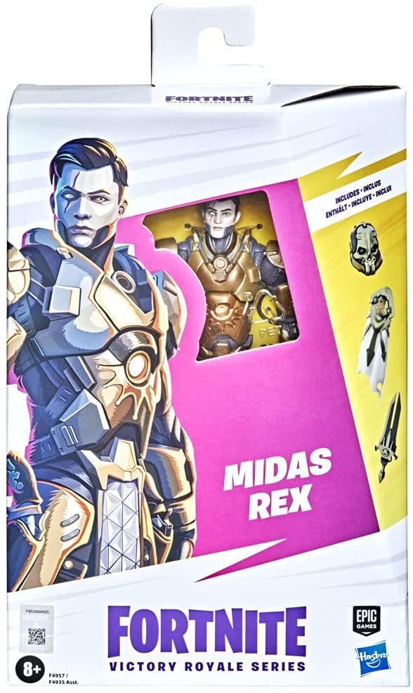 FORTNITE Hasbro Victory Royale Series Midas Rex Collectible Action Figure with Accessories - Ages 8 and Up, 6-inch