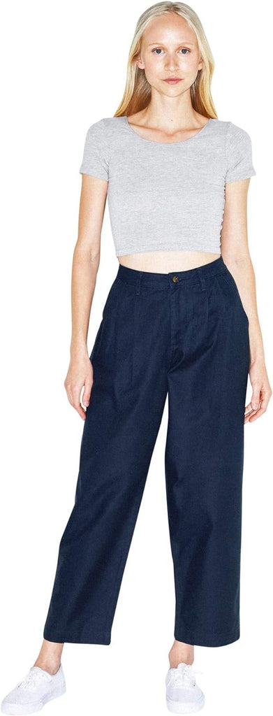 American Apparel Women's Twill Pleated Pant