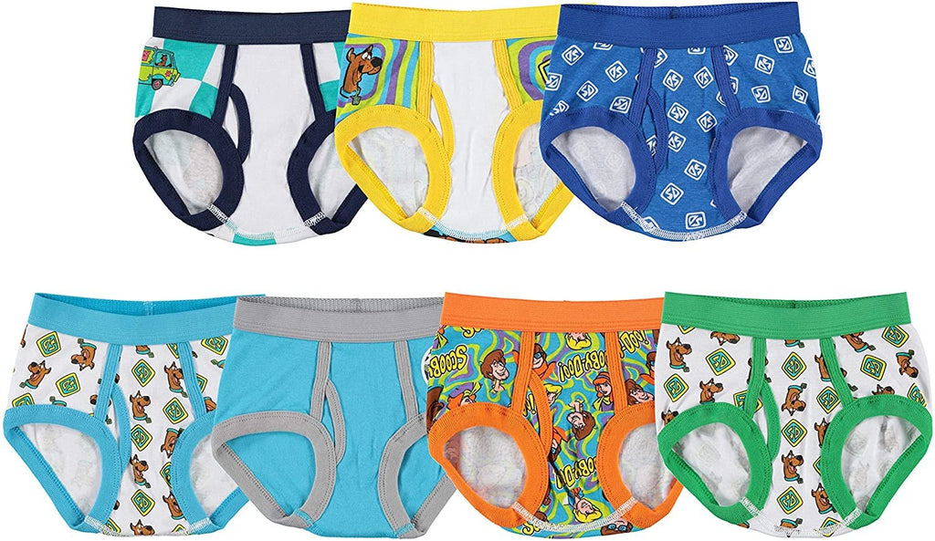 Handcraft Little Boys' Scooby Doo  Brief (Pack of 7), Assorted, 2T/3T