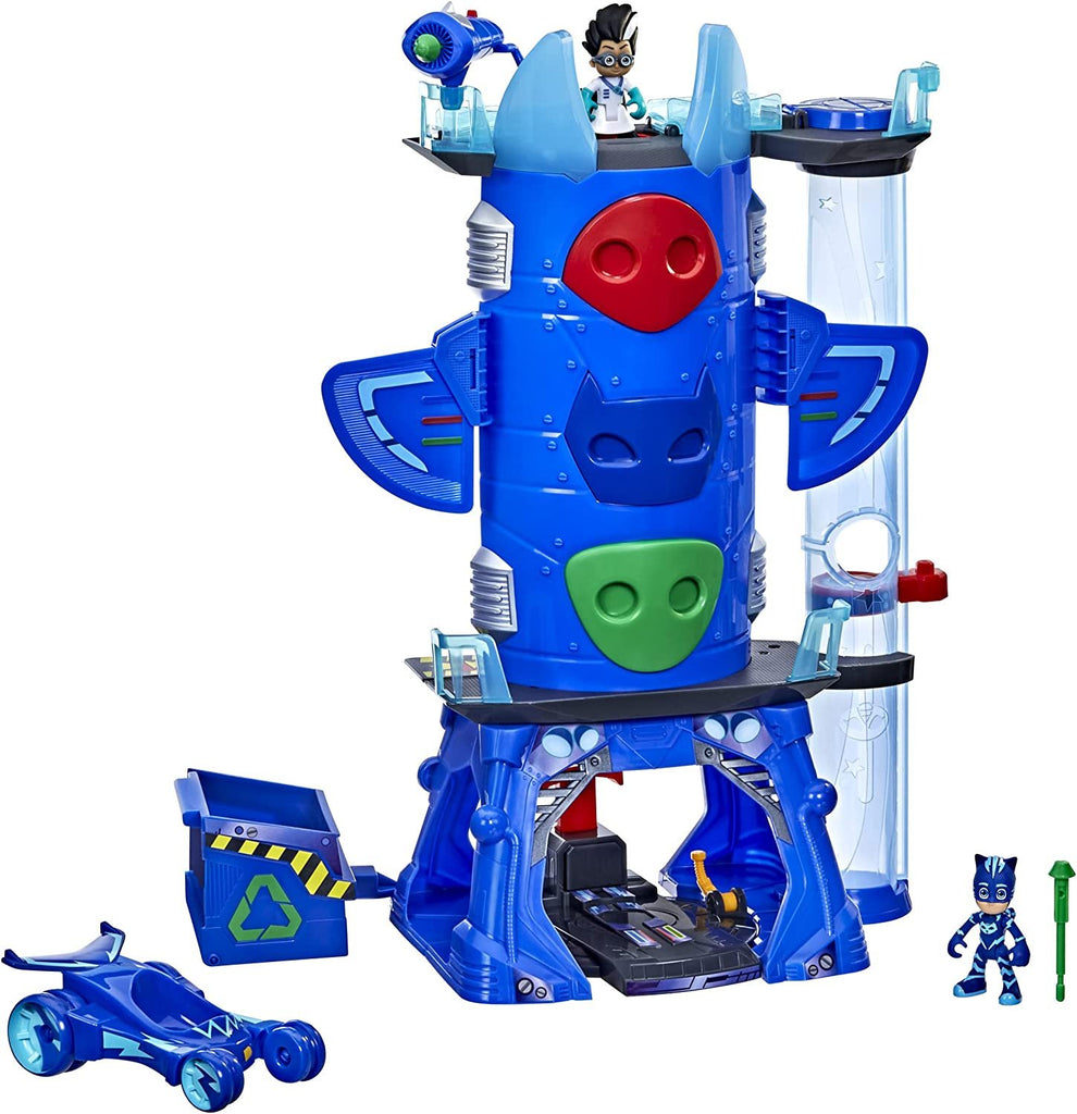 PJ Masks Deluxe Battle HQ Playset, Preschool Toys, Playset with 2 Action Figures, Cat-Car Toy, and More, Playsets for Boys and Girls