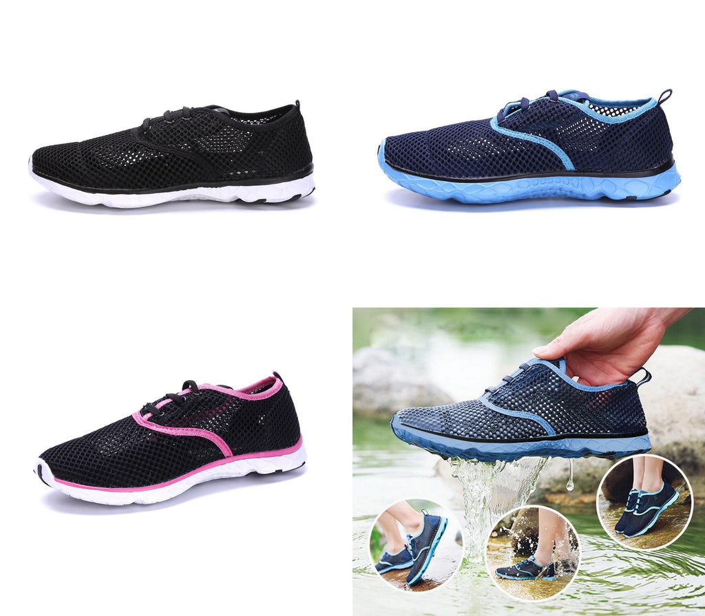 Womens Water Sneakers Shoes - Ladies Waterproof Watershoes Beach Pool Exercise Yoga