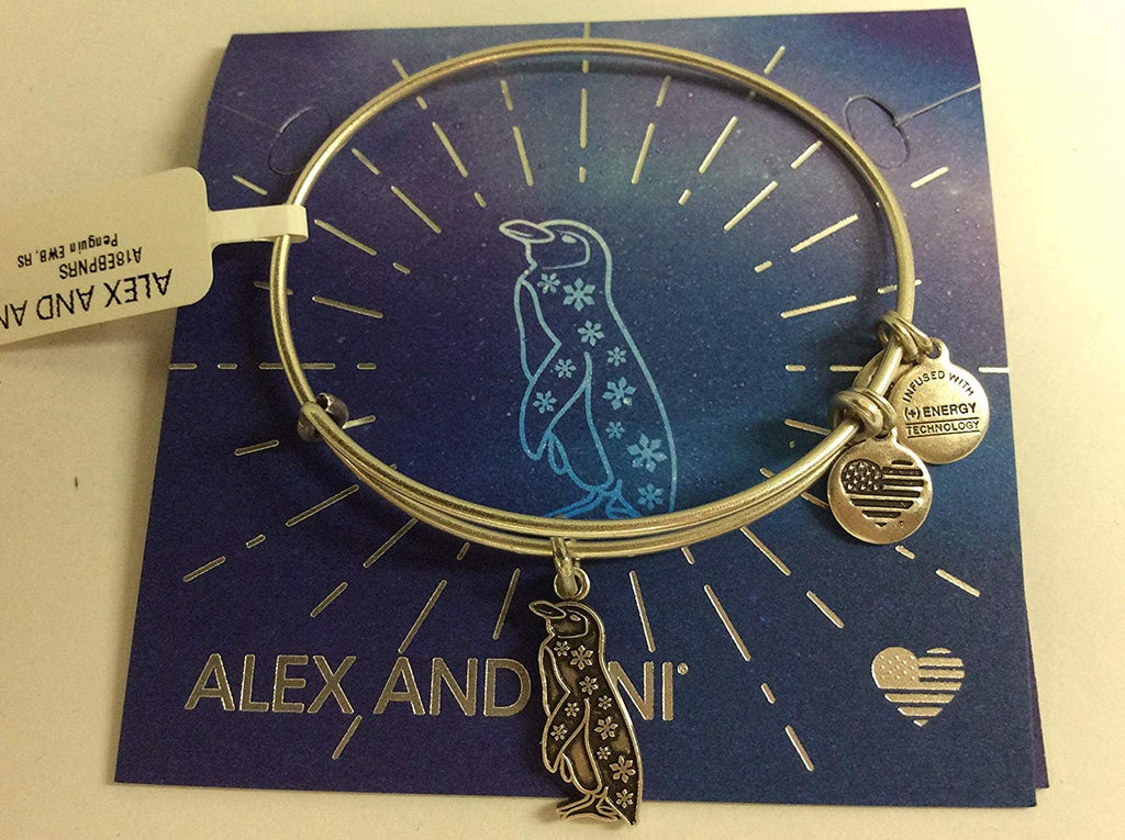 Alex and Ani Womens Penguin Bangle Rafaelian Silver One Size