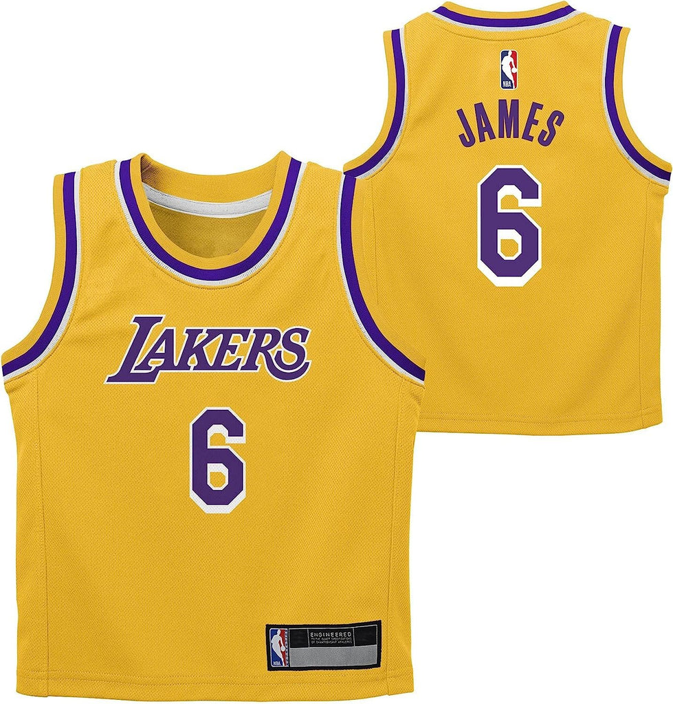 Lebron James Los Angeles Lakers NBA Boys Toddler 2-4 Yellow Icon Edition Player Jersey