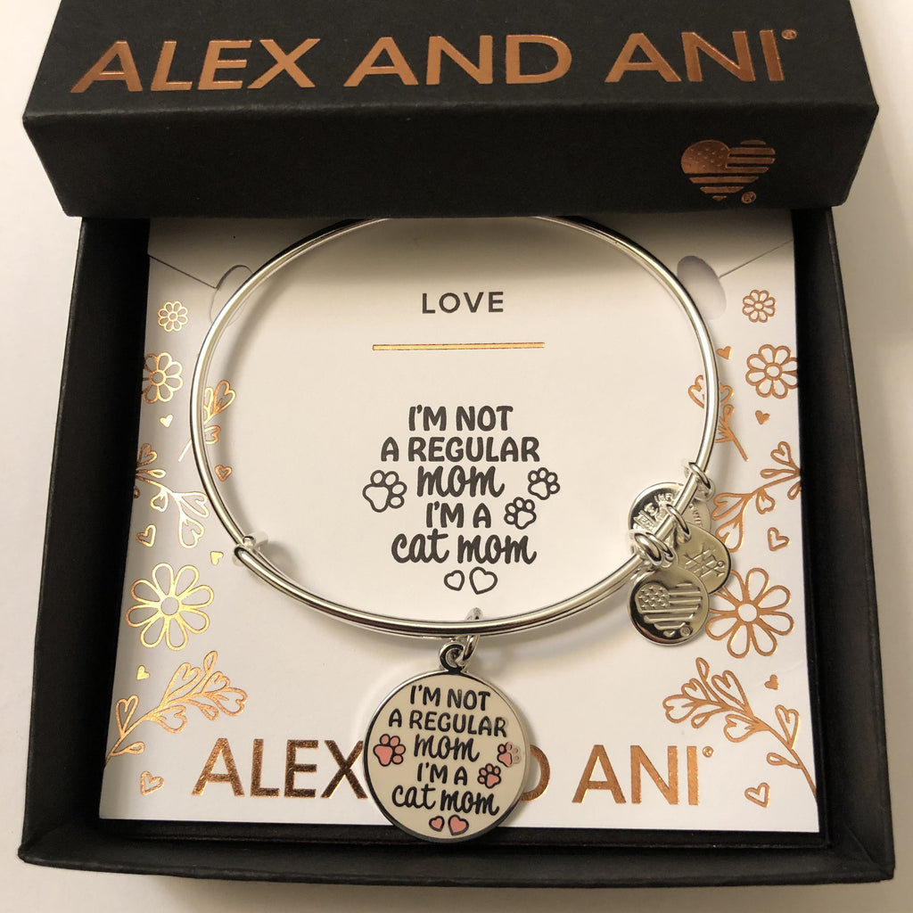 Alex and Ani I'm a Cat Mom Bangle Neutral One Size