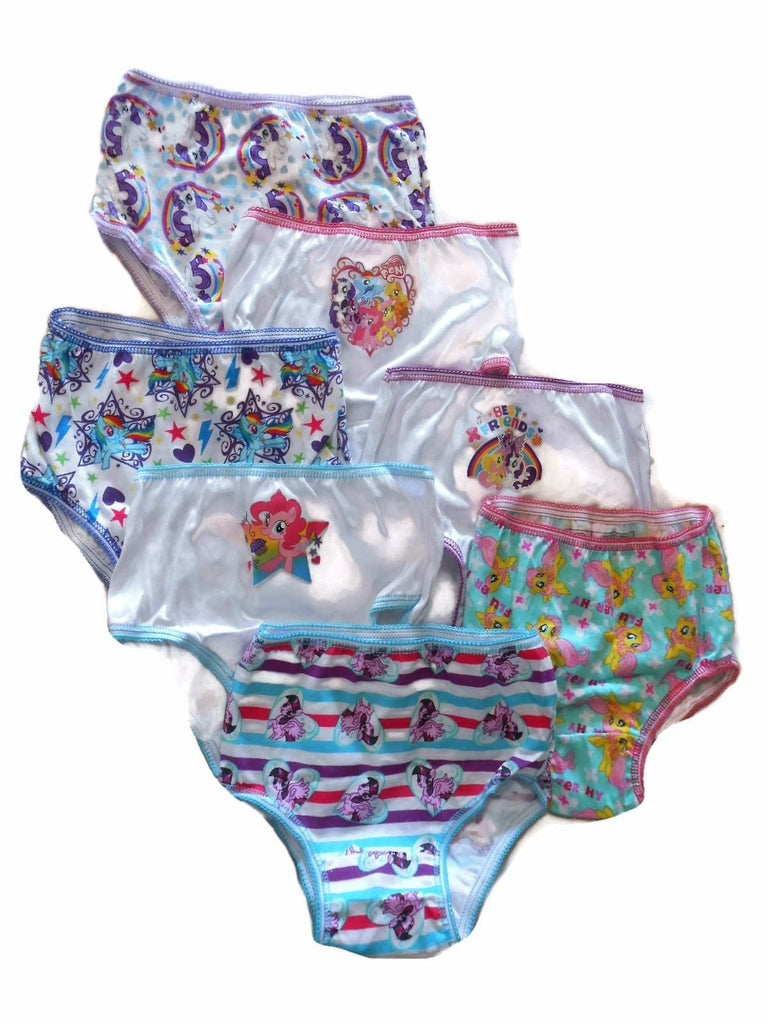 Handcraft Little Girls'  My Little Pony Rotating Print  Underwear Set (Pack of 7)