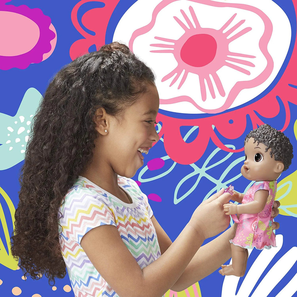 Baby Alive Baby Lil Sounds: Interactive Black Hair Baby Doll for Girls & Boys Ages 3 & Up, Makes 10 Sound Effects, Including Giggles, Cries, Baby Doll with Pacifier