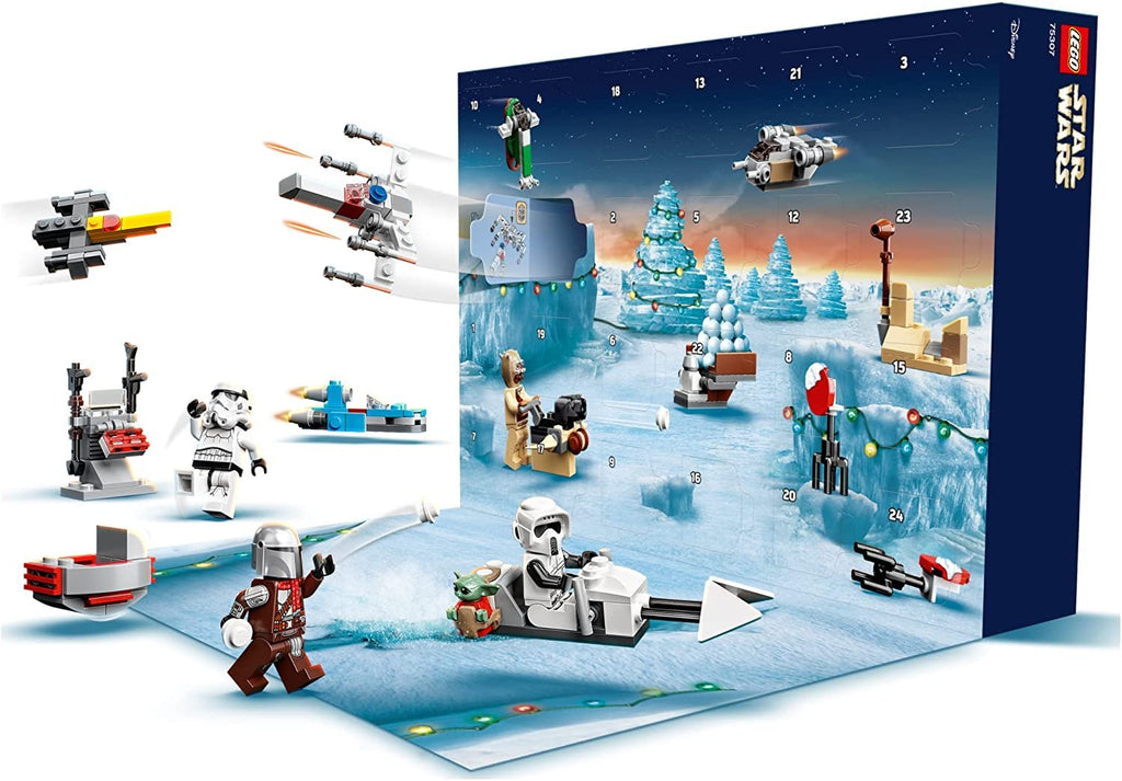 LEGO 75307 Star Wars Advent Calendar 2021，Collectible Toys from The Mandalorian(335 Pieces)