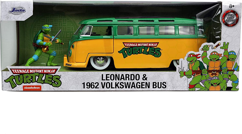 Jada 1:24 Diecast 1962 VW Bus with TMNT Leo