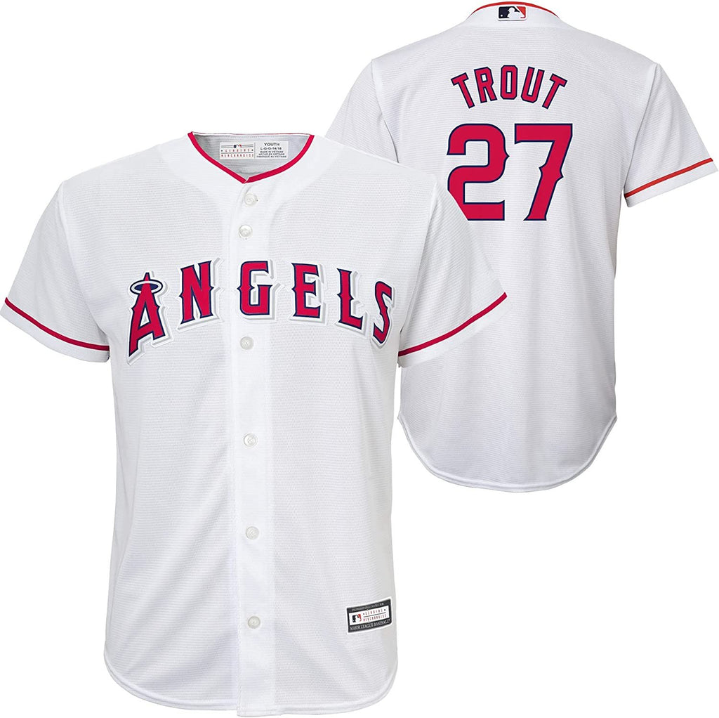 Outerstuff Mike Trout #27 Los Angeles Angels Youth Boys (8-20) Jersey