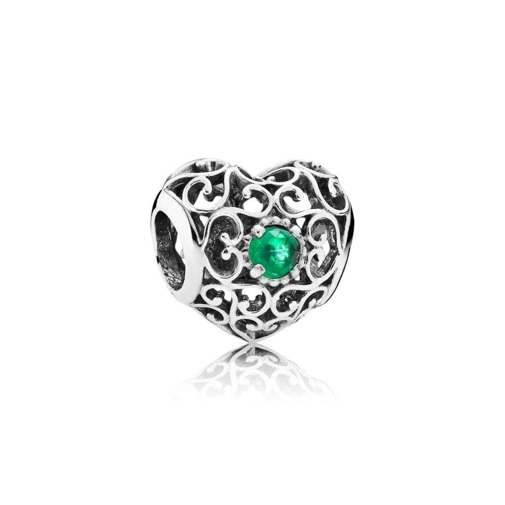 PANDORA Signature Heart Birthstone Charm with Accent 791784