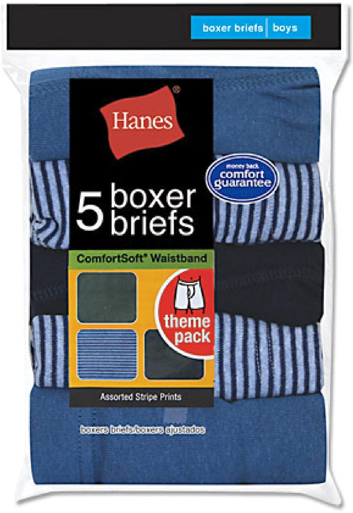 Hanes Boy's 5 Pack Comfortsoft Boxer Brief - Colors May Vary