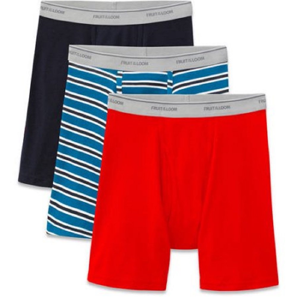 Fruit of the Loom Men`s 3-Pack Boxer Briefs