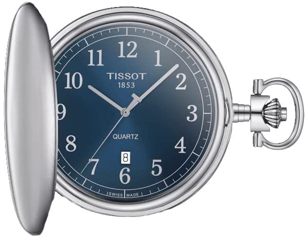 Tissot Savonette 316L Stainless Steel case Quartz Pocket Watch (Model: T8624101904200)