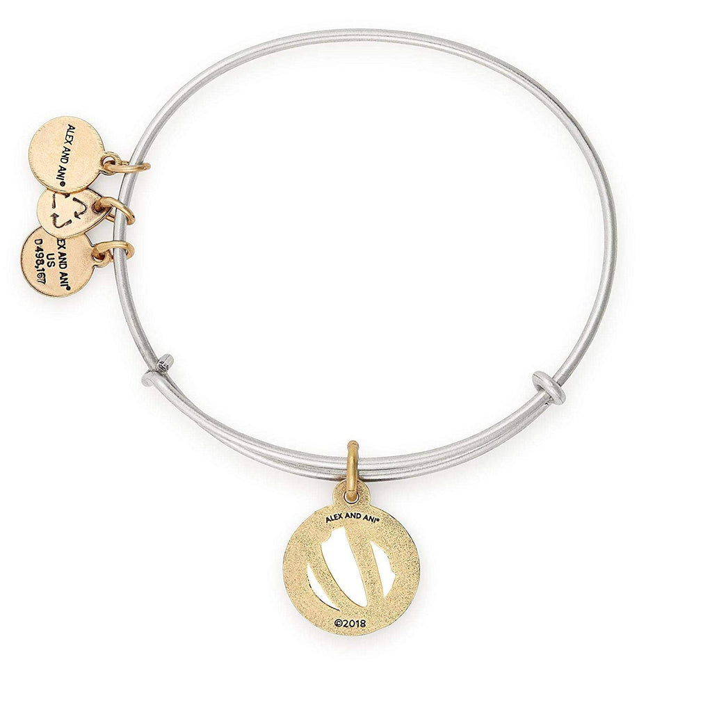 Alex and Ani Womens Initial V Charm Bangle