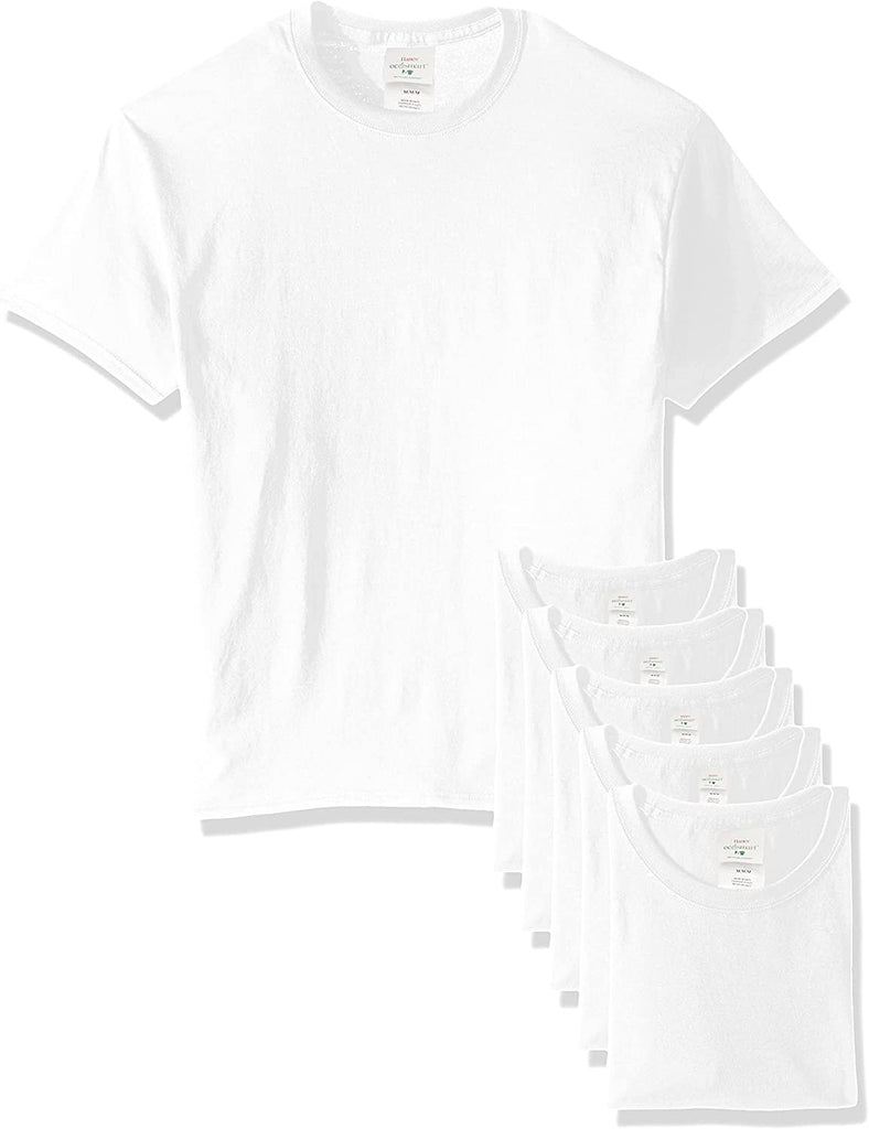 Hanes Men's Ecosmart T-Shirt (Pack of 6), White, XX-Large