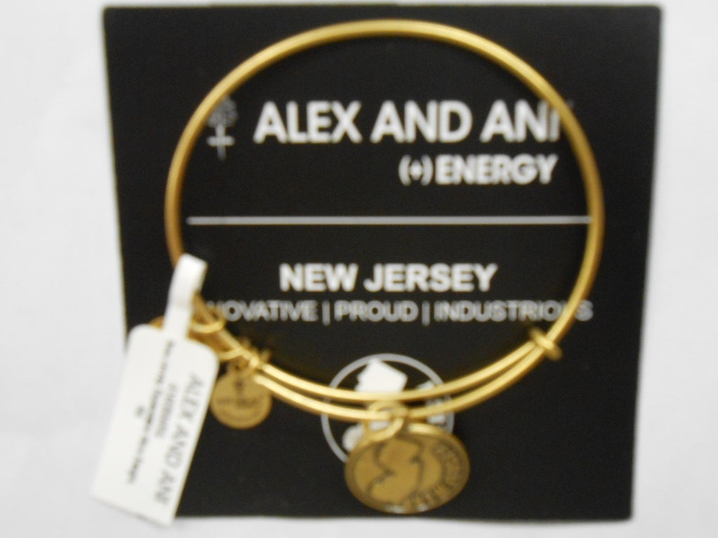 Alex and Ani Women's New Jersey Charm Bangle Rafaelian Gold Finish