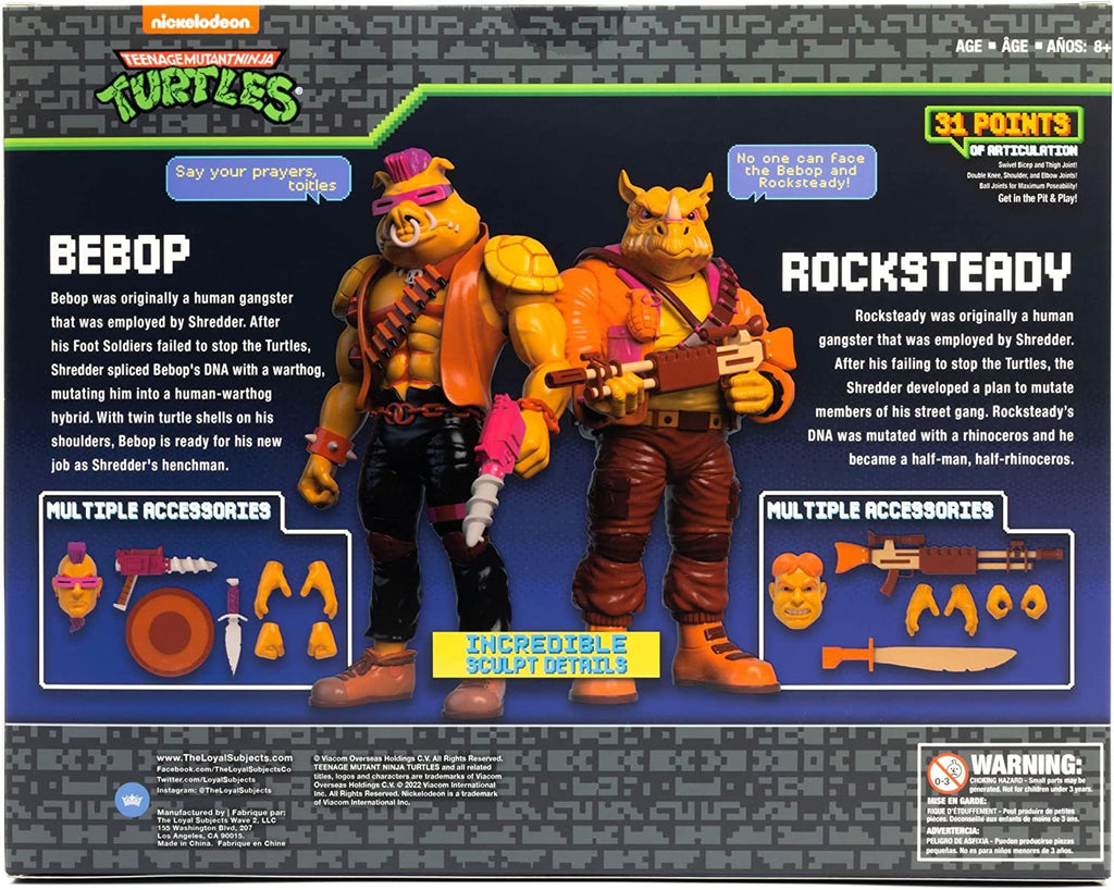 TMNT BST AXN Bebop & Rocksteady Arcade Flashing 2-Pack