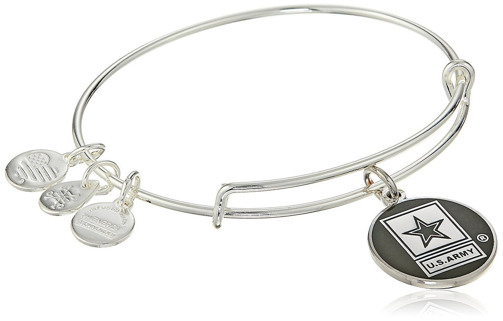 Alex and Ani Armed Forces US Army Expandable Wire Bangle Charm Bracelet