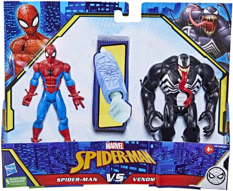 Spider-Man Marvel Vs Venom Battle Packs, 6-Inch-Scale and Venom Action Figure 2-Pack, Toys for Kids Ages 4 and Up