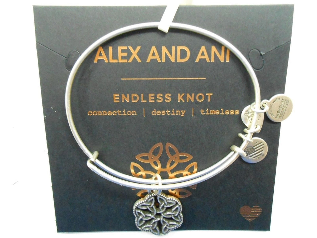 Alex and Ani Endless Knot III Expandable Wire Bracelet Rafaelian Silver NWTBC