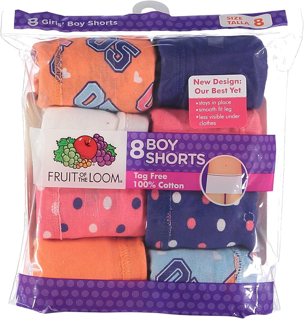 Fruit of the Loom Girls' Assorted Boyshort Underwear