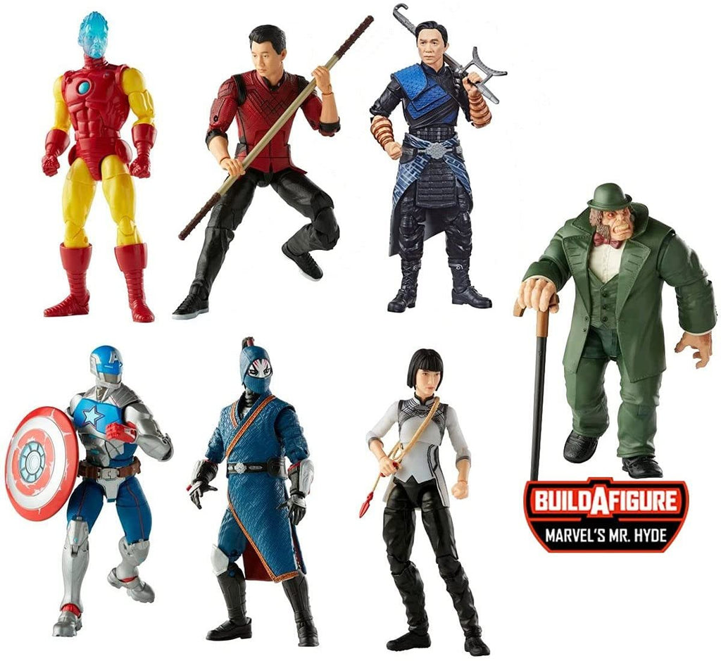 Hasbro Marvel Legends Shang-Chi Series Wave - 6 inch Action Figures Bundle (Mr. Hyde BAF)