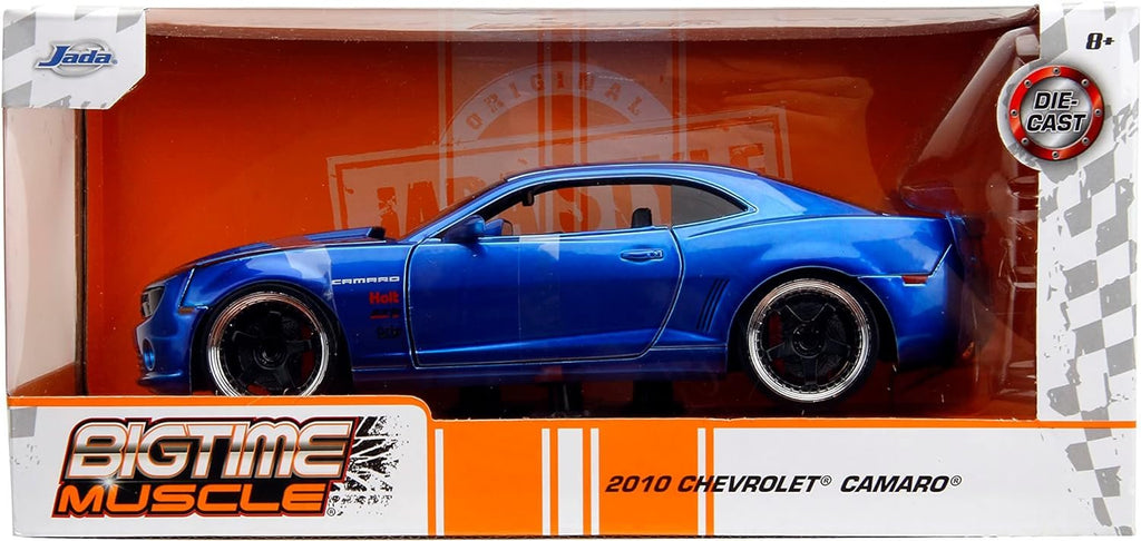 Big Time Muscle 1:24 2010 Chevy Camaro Die-Cast Car, Toys for Kids and Adults(Candy Blue)