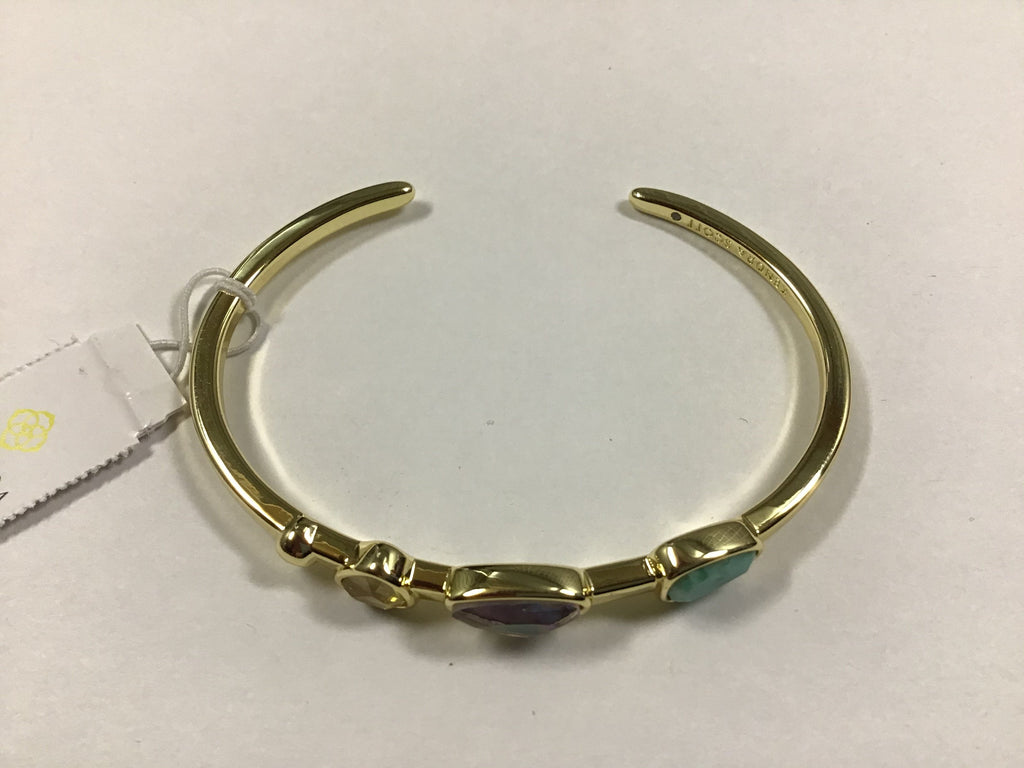 Kendra Scott Ivy Cuff Bracelet, Gold Sea Green Mix