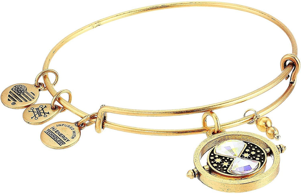 Alex and Ani Harry Potter Time Turner Bangle Bracelet Shiny Gold One Size