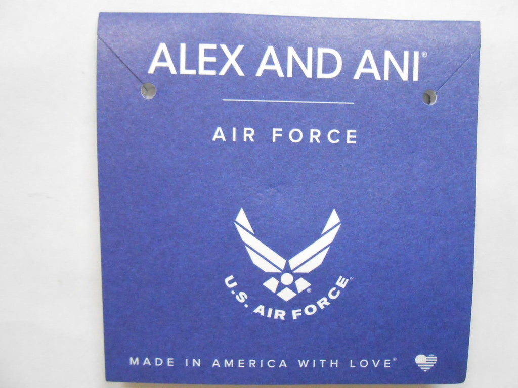 Alex and Ani Armed Forces US Air Force Expandable Wire Bangle Charm Bracelet