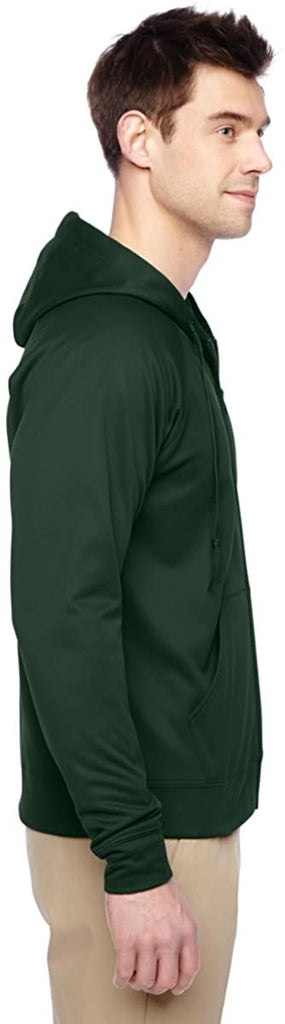 Jerzees Men's NuBlend Moisture Management Full Zip Hood Fleece