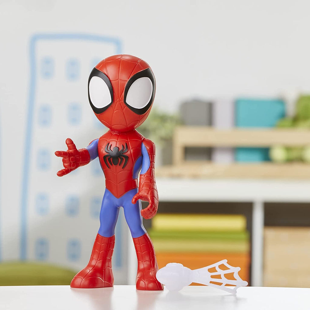 Marvel Spidey and His Amazing Friends Supersized Spidey 9-inch Action Figure, Preschool Super Hero Toy for Kids Ages 3 and Up