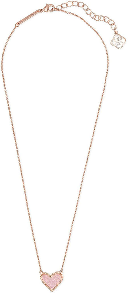 Kendra Scott Ari Heart Adjustable Length Pendant Necklace for Women, Fashion Jewelry