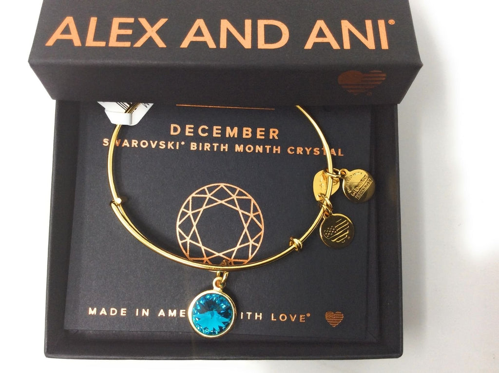 Alex and Ani Bangle Bar Imitation Birthstone Bangle Bracelet, 2.75"