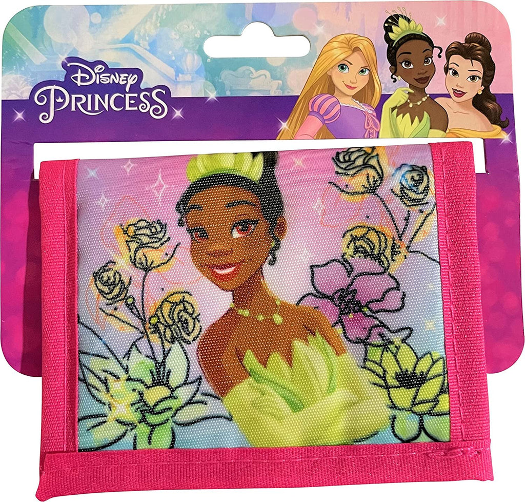 Princess Tiana Little Girl Bifold Wallet With Zippered Pocket