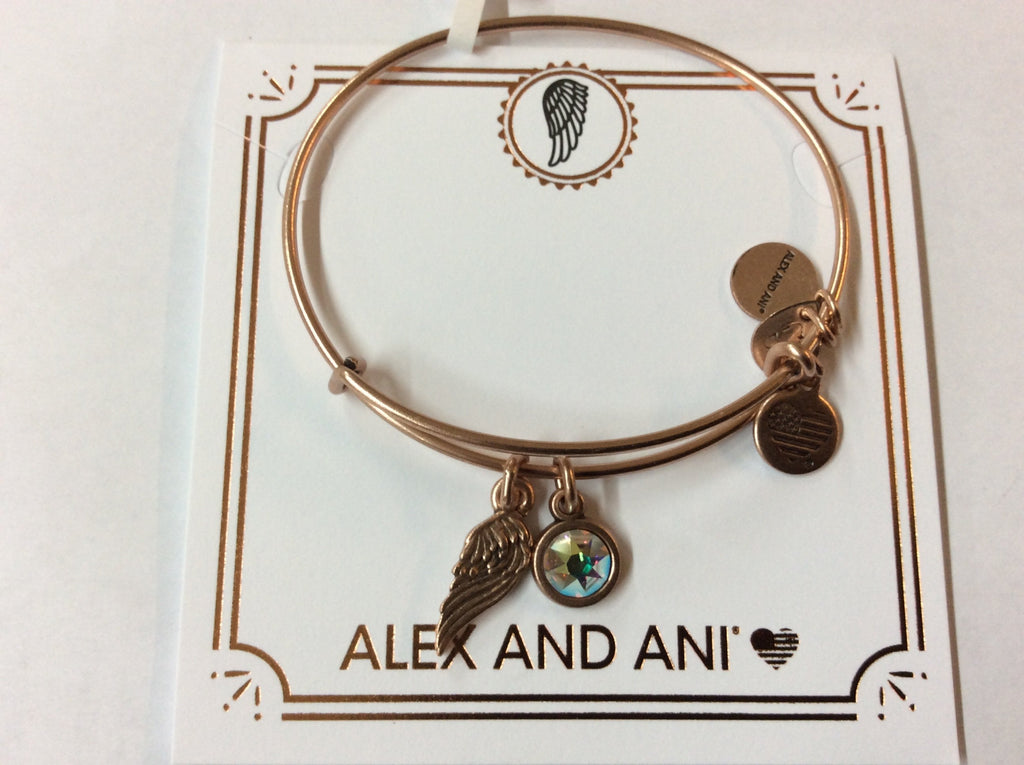 Alex and Ani Womens Love Bangle Rafaelian Rose Gold One Size