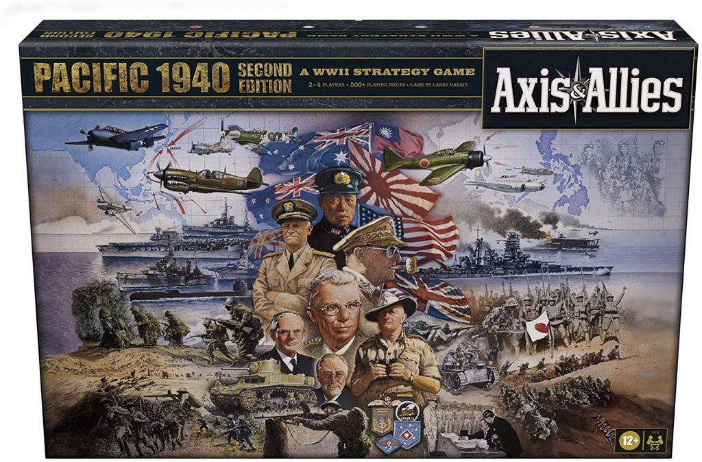 Hasbro Gaming Avalon Hill Axis & Allies Pacific 1940 Second Edition WWII Strategy Board Game, with Extra Large Gameboard, Ages 12 and Up, 2-4 Players, English Version , Brown