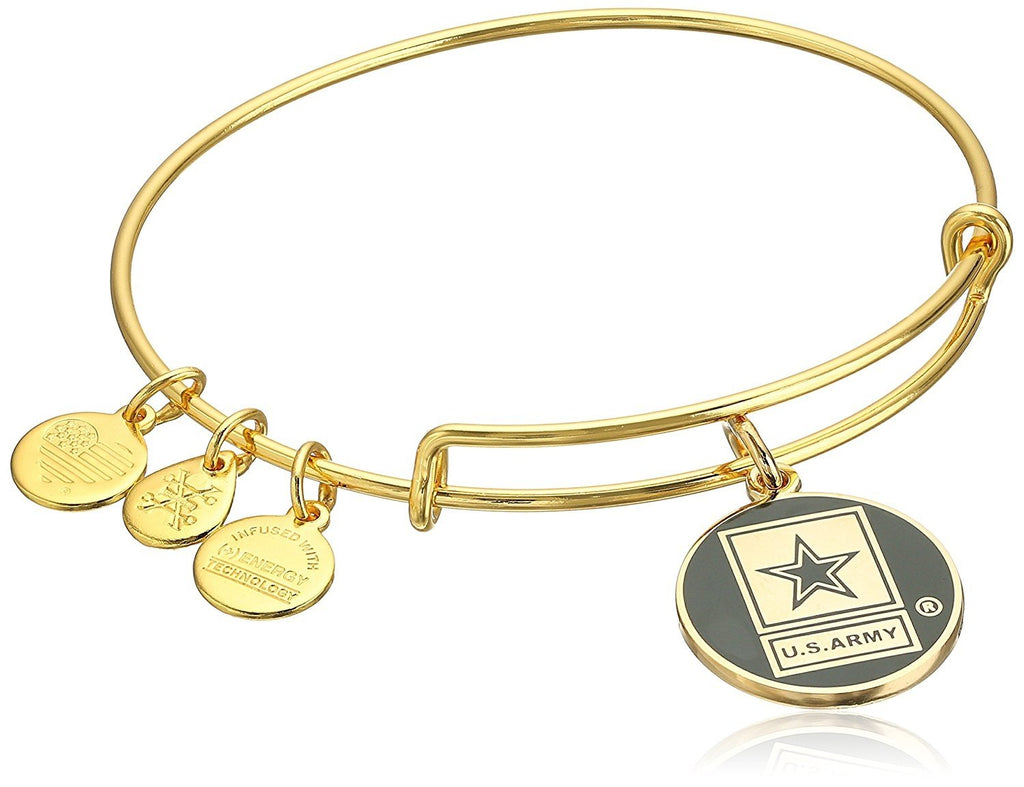 Alex and Ani Armed Forces US Army Expandable Wire Bangle Charm Bracelet