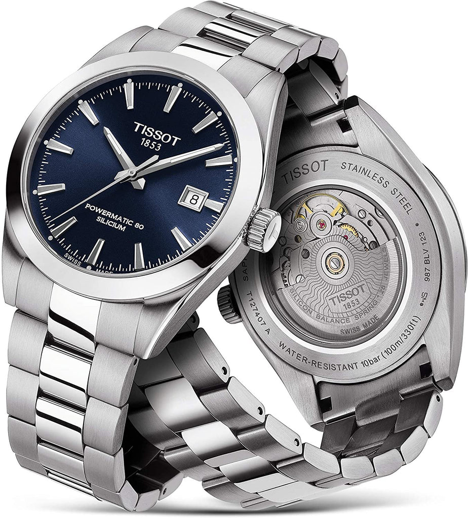 Tissot Men's Gentleman Swiss Automatic Stainless Steel Dress Watch T1274071104100