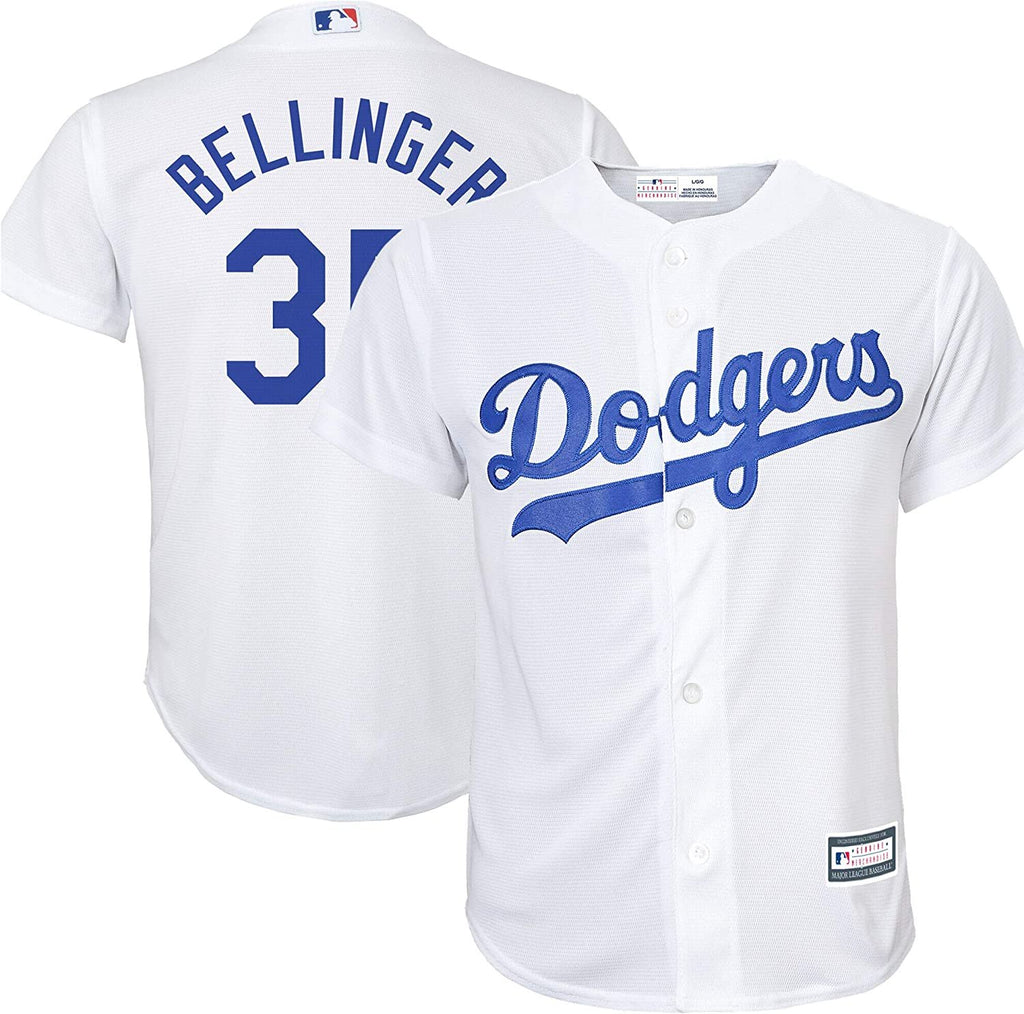 Outerstuff MLB Youth Performance Team Color Player Name and Number Jersey T-Shirt (X-Large 18/20, Cody Bellinger)