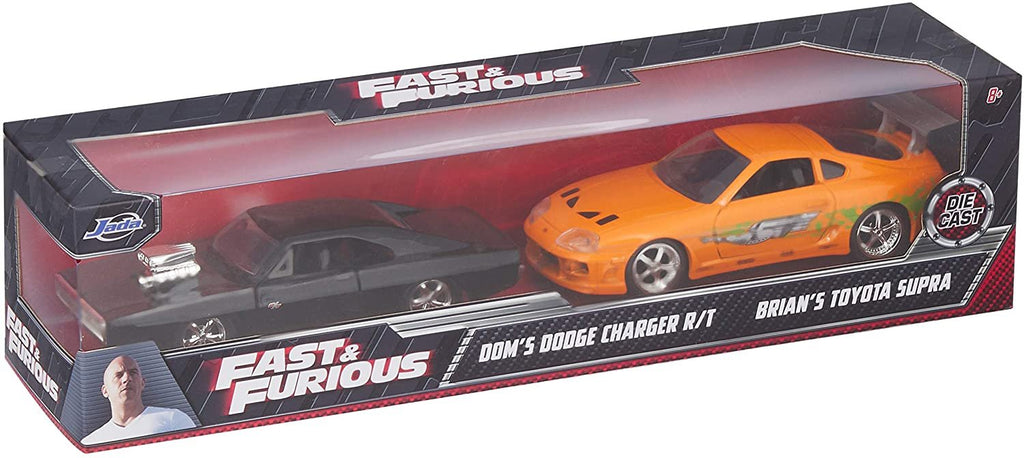 Jada Toys Fast & Furious Dom's Dodge Charger R/T & Brian's Toyota Supra 1:32 Die-Cast Vehicle (26063)