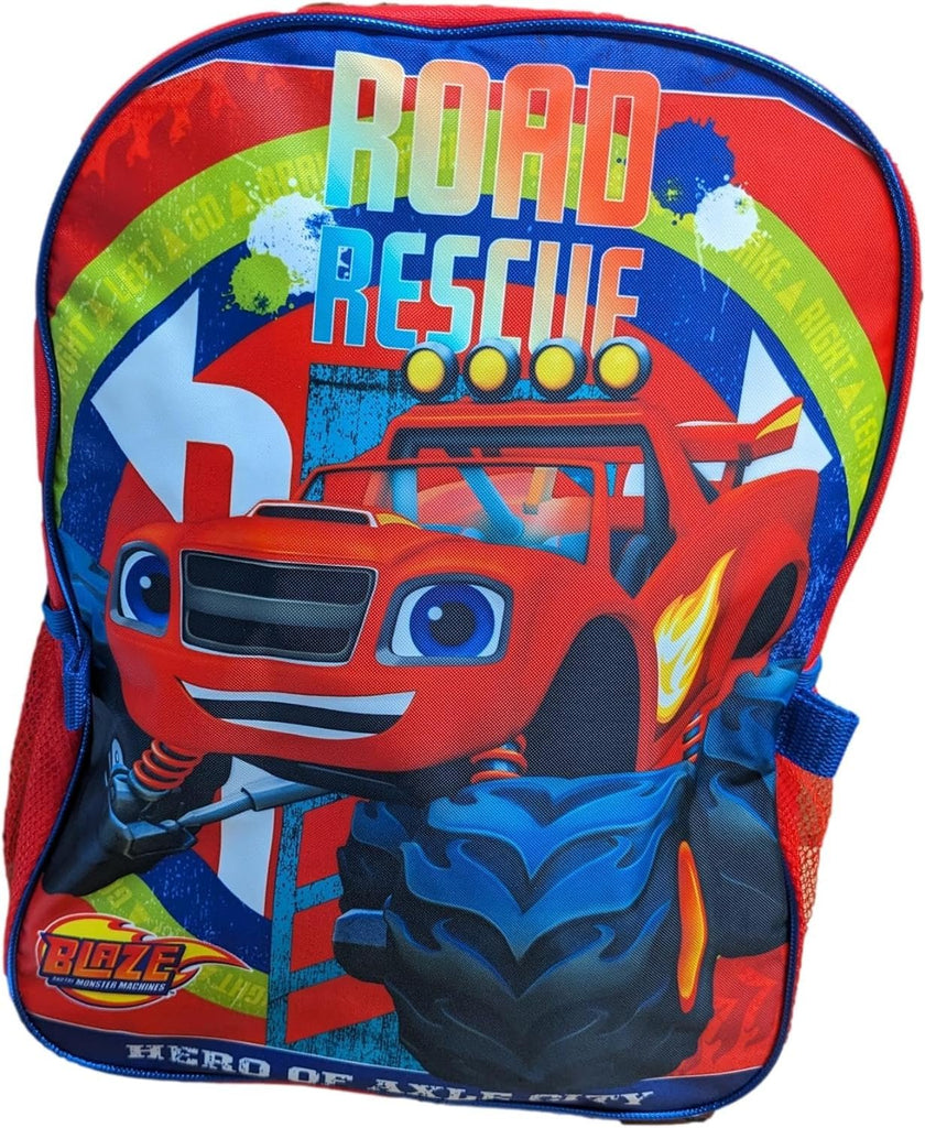 Ruz Blaze the Monster Machine Full Size 16 Inch Backpack with Detachable Lunch Box