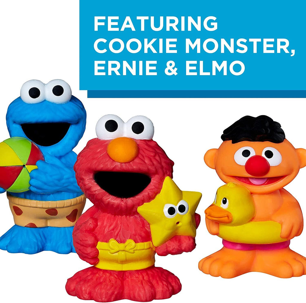 Sesame Street Bath Squirters, Bath Toys featuring Elmo, Cookie Monster and Ernie, Ages 12 Months - 4 Years Assortment