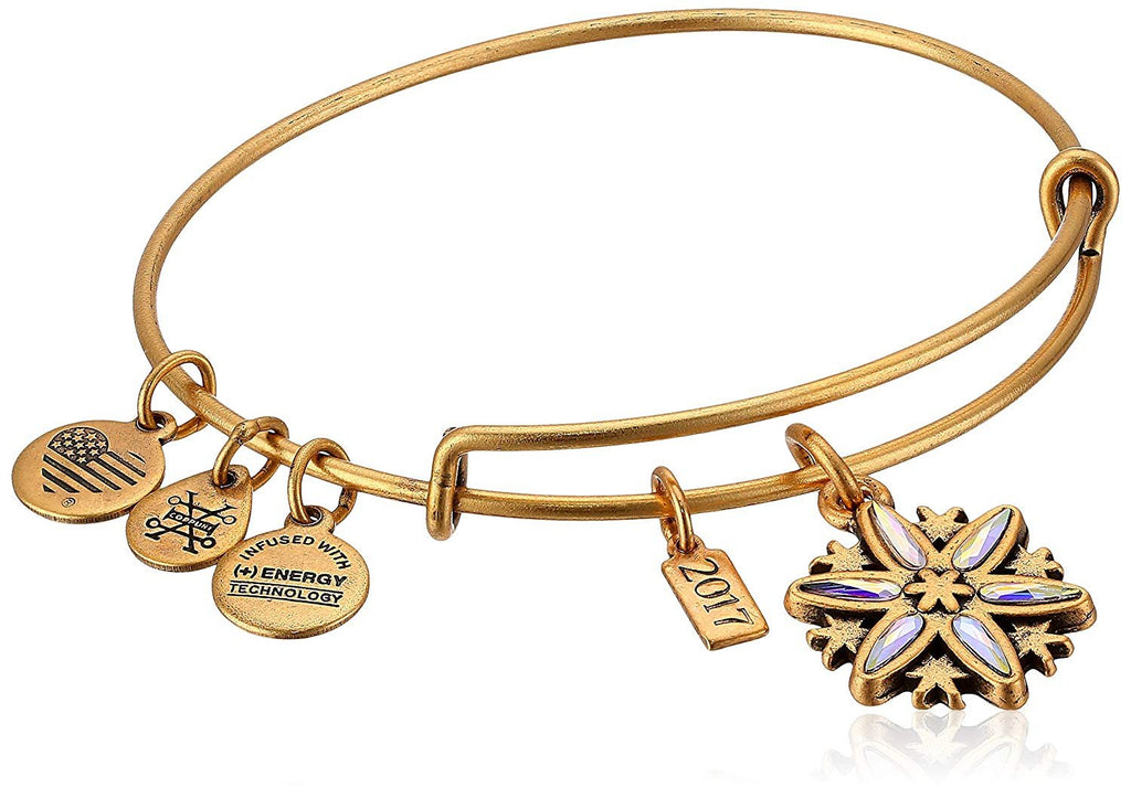 Alex and Ani Womens Limited Edition Snowflake Bangle