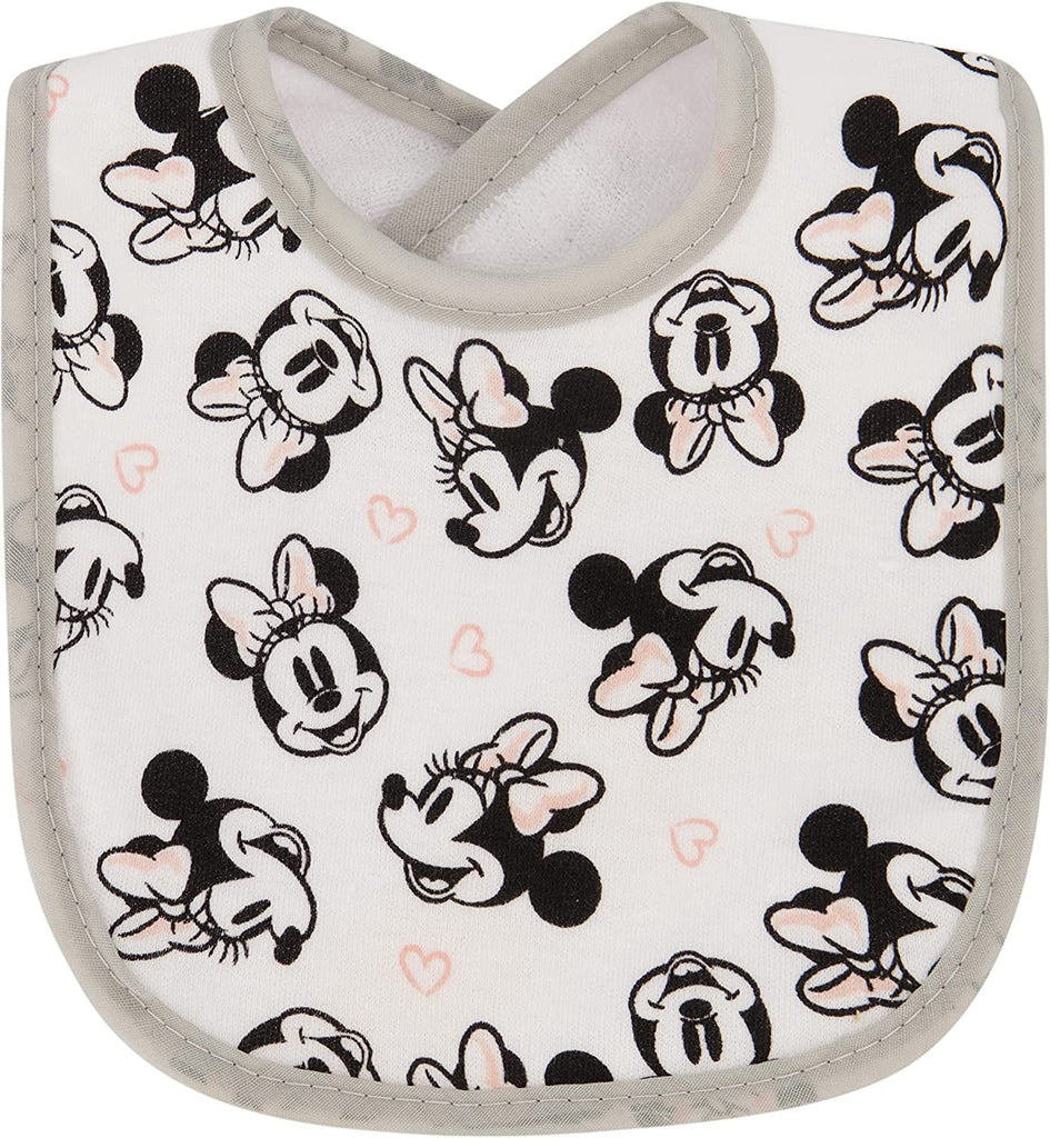 Disney 7-Pack Character Print Baby Bibs, Lightweight Feeding Teething & Drooling Infant and Toddler Cloth Bib