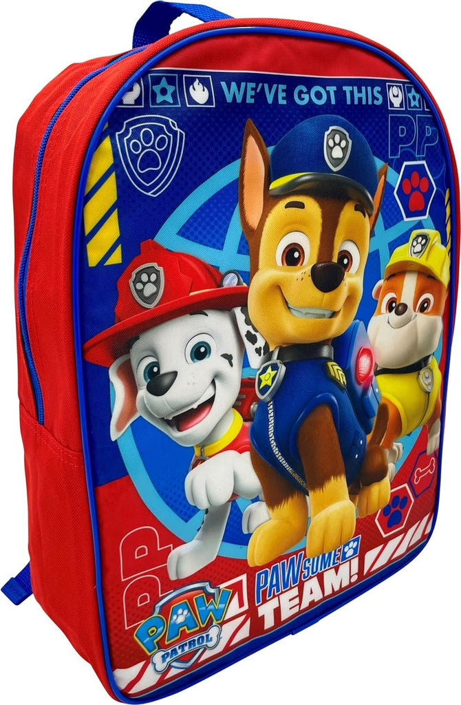 Ruz Paw Patrol Kid's Licensed 15 Inch School Bag Backpack