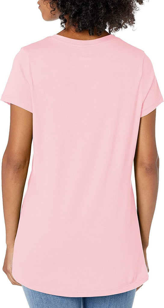 Hanes Women's Short Sleeve Flowy V-Neck T-Shirt