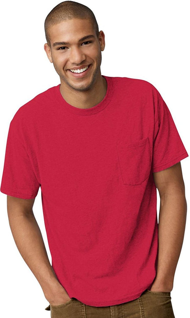 Hanes Men's Pocket T-shirts 3-PACK 50/50 ComfortBlend EcoSmart Pocket Tee